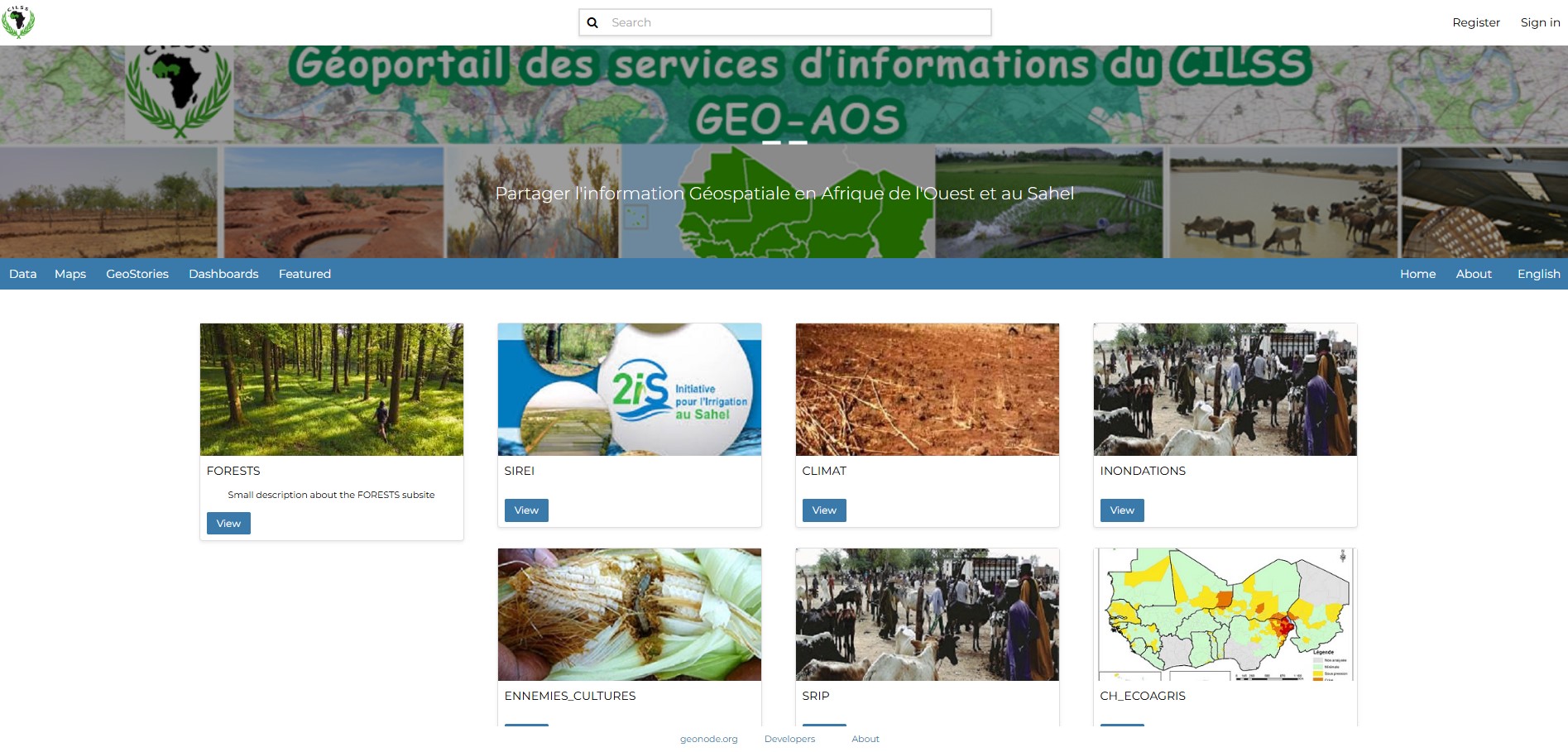 CILSS GEO-AOS geoportal